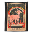 Black & pink devil tarot goat wall hanging tapestry for dorm room