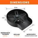 Black plastic automatic glass rinser and cup washer for kitchen sink