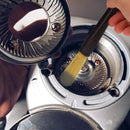 Black plastic espresso machine cleaning brush set kitchen tool