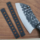 Black plastic knife blade protectors set kitchen cleaver sleeves