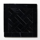 Black Polished French Quarter Marble Mosaics 8 1/2x8 1/2