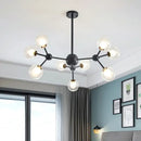 DecorBites™ Black Postmodern Sputnik Chandelier for Dining Room and Home Decor