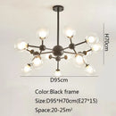 DecorBites™ Black Postmodern Sputnik Chandelier for Dining Room and Home Decor