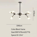 DecorBites™ Black Postmodern Sputnik Chandelier for Dining Room and Home Decor