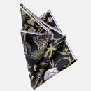 Pavone - Silk Pocket Square - Black