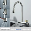 Black rainwater kitchen faucet matte black and gold pull out tap