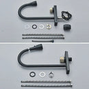 Black rainwater kitchen faucet matte black and gold pull out tap