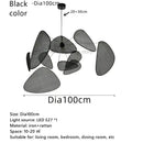 Black rattan ceiling chandelier dining room mesh pendant light