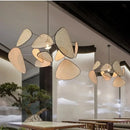 Black rattan ceiling chandelier dining room mesh pendant light