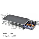 Black rectangular mesh coffee capsule organizer – kitchen drawer