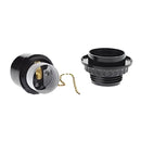 Black ridged bakelite e27 bulb holder with switch bedroom light socket