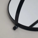 Black round magnifying wall mounted beauty mirror for bedroom