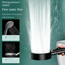 DecorBites™ Black Round Shower Head 6 Modes High Pressure Hand-held Knobs Water Stop