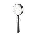 DecorBites™ Black Round Shower Head 6 Modes High Pressure Hand-held Knobs Water Stop