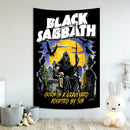 Black sabbath skull wall tapestry bedroom rock decor