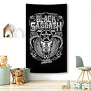Black sabbath skull wall tapestry bedroom rock decor
