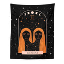 Black scorpio celestial constellation tapestry bedroom moon wall art