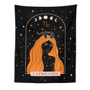 Black scorpio celestial constellation tapestry bedroom moon wall art