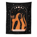 Black scorpio celestial constellation tapestry bedroom moon wall art