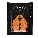 Black scorpio celestial constellation tapestry bedroom moon wall art