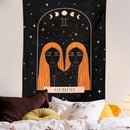 Black scorpio celestial constellation tapestry bedroom moon wall art