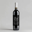 Black Scroll Title Wine Label