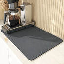 Black silicone absorbent espresso machine mat kitchen coffee decor
