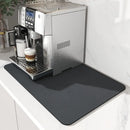 Black silicone absorbent espresso machine mat kitchen coffee decor