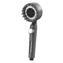 Black & silver adjustable high pressure shower head bathroom 3 modes