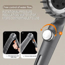 Black & silver adjustable high pressure shower head bathroom 3 modes