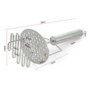 Black & silver stainless steel potato masher kitchen food crusher