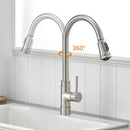 DecorBites™ Black Single Handle Pull Out Kitchen Faucet Swivel 360° Water Mixer Tap