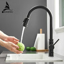 DecorBites™ Black Single Handle Pull Out Kitchen Faucet Swivel 360° Water Mixer Tap