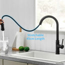 DecorBites™ Black Single Handle Pull Out Kitchen Faucet Swivel 360° Water Mixer Tap