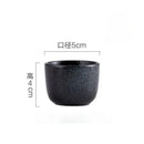 Black speckled ceramic wine sake set with heater for dining room