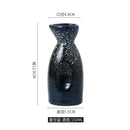 Black speckled ceramic wine sake set with heater for dining room