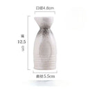 Black speckled ceramic wine sake set with heater for dining room