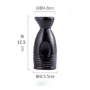Black speckled ceramic wine sake set with heater for dining room