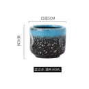Black speckled ceramic wine sake set with heater for dining room