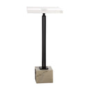Black Marble Metal Table With Pedestal Base