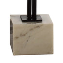 Black Marble Metal Table With Pedestal Base