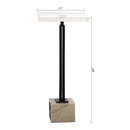Black Marble Metal Table With Pedestal Base