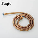 Black stainless steel flexible shower hose bathroom brass fittings