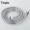 Black stainless steel flexible shower hose bathroom brass fittings