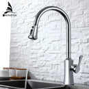 Black stream handle matte black pull out faucet kitchen tap