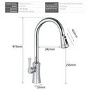 Black stream handle matte black pull out faucet kitchen tap