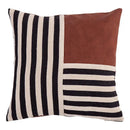 Black stripe faux leather pillow cover living room decor