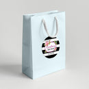 Black Striped Baby Shower Favor Labels