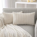 Black striped corduroy throw pillow cover – living room cushion case