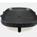 Black textured square korean bbq grill pan kitchen cookware